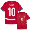 Virallinen Fanipaita Serbia Tadic 10 Kotipelipaita Euro 2024 - Miesten